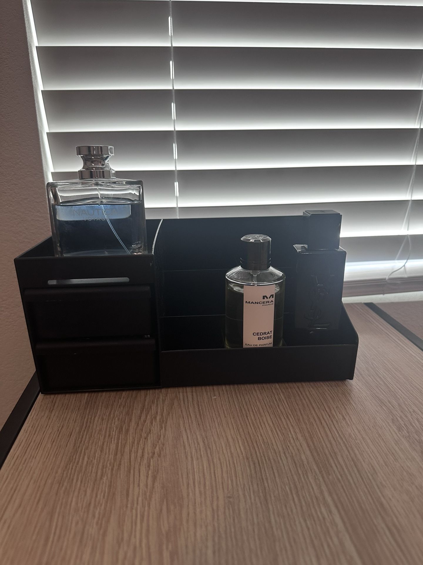 colognes and stand