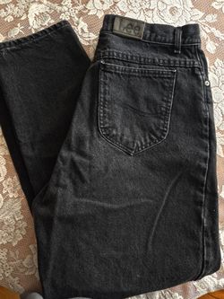 Womans black vintage Lee jeans, made in USA, size 18