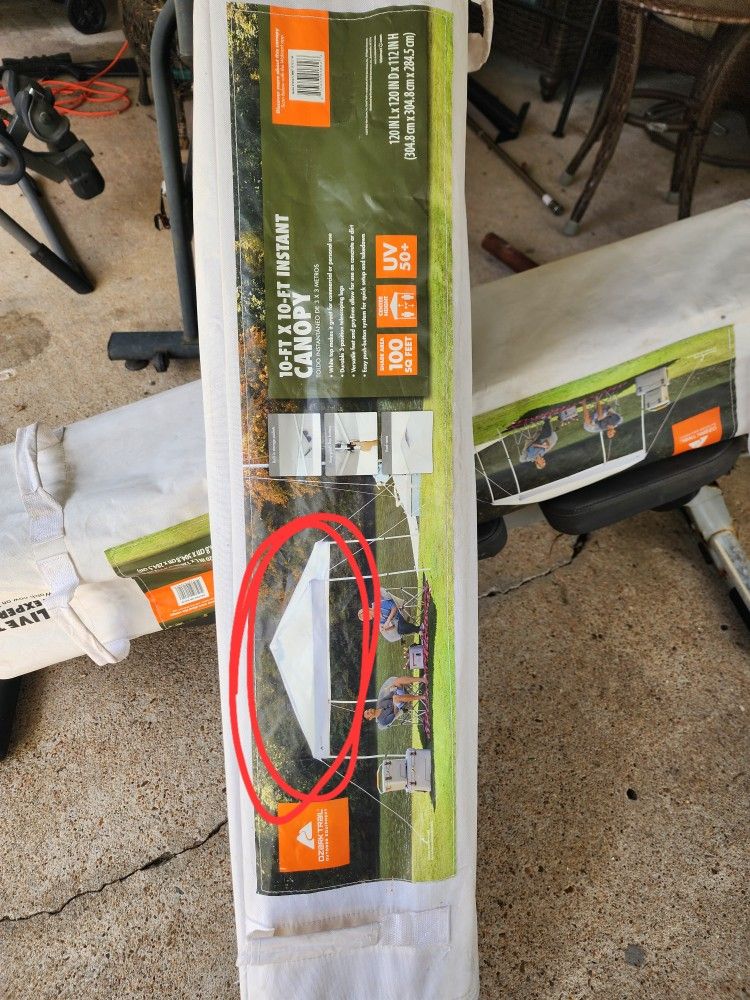 2 new canopy FRAME, MISSING THE WHITE TARP/COVER. ONLY FRAME.