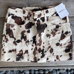 Cow Print Skirt