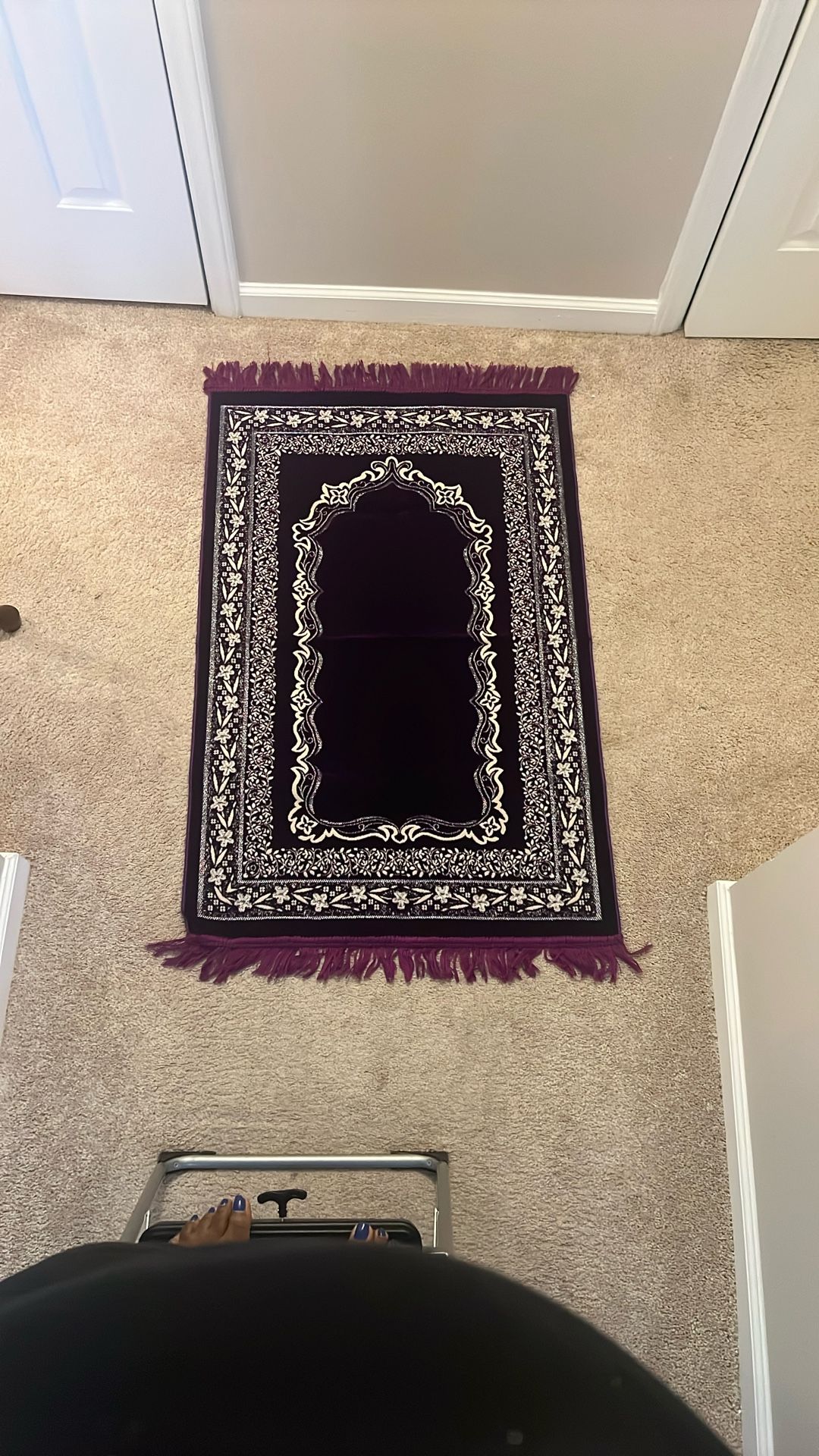 Purple and White Rug - Small