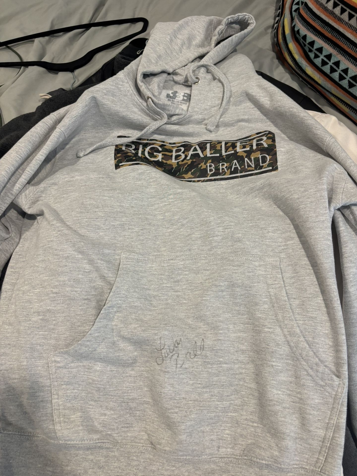 Big Baller Brand hoodie autographed by Lavar Ball