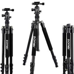 Zomei Q555 62.5'' Camera Tripod + 2 Free ARCA Tripod Feet