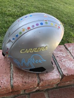 2 Teen Carerra Ski Helmets • $25 ea. + Barely used • Stickers Can Easily Be Removed •