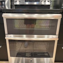 GE® 30" Free-Standing Electric Double Oven Convection Range 