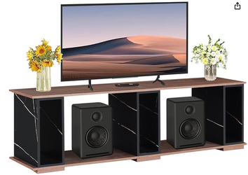 Wood TV Stands with Open Speaker Shelves - 302 units