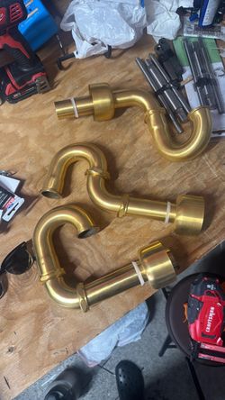 Gold finish/brass finish p traps