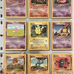 Binder Collection of 108 Vintage Pokemon Cards in Near Mint Condition