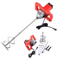 New Electric Mortar Mixer 1600W Dual High Low Gear 6 Speed Paint Cement Grout ET1175
