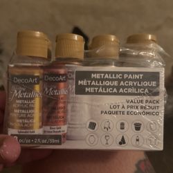 metallic acrylic paint set of 8