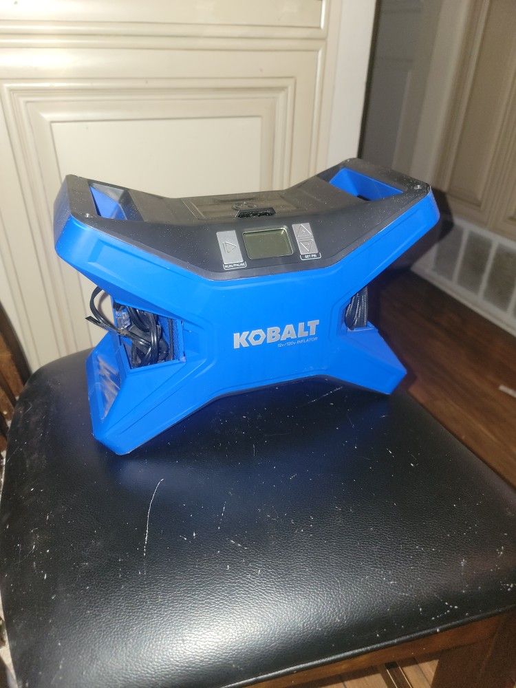 Kobalt 120v & 12v Portable Air Compressor Inflator Tire Pump Nozzle Needles 120 PSI LED Display