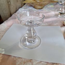 Pottery Barn Clear Glass Candle Holder 