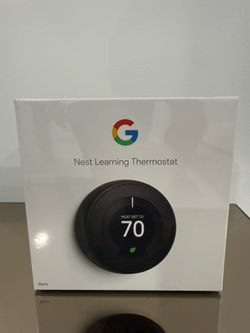 Brand New Google Nest Learning Thermostat (Black) – Factory Sealed