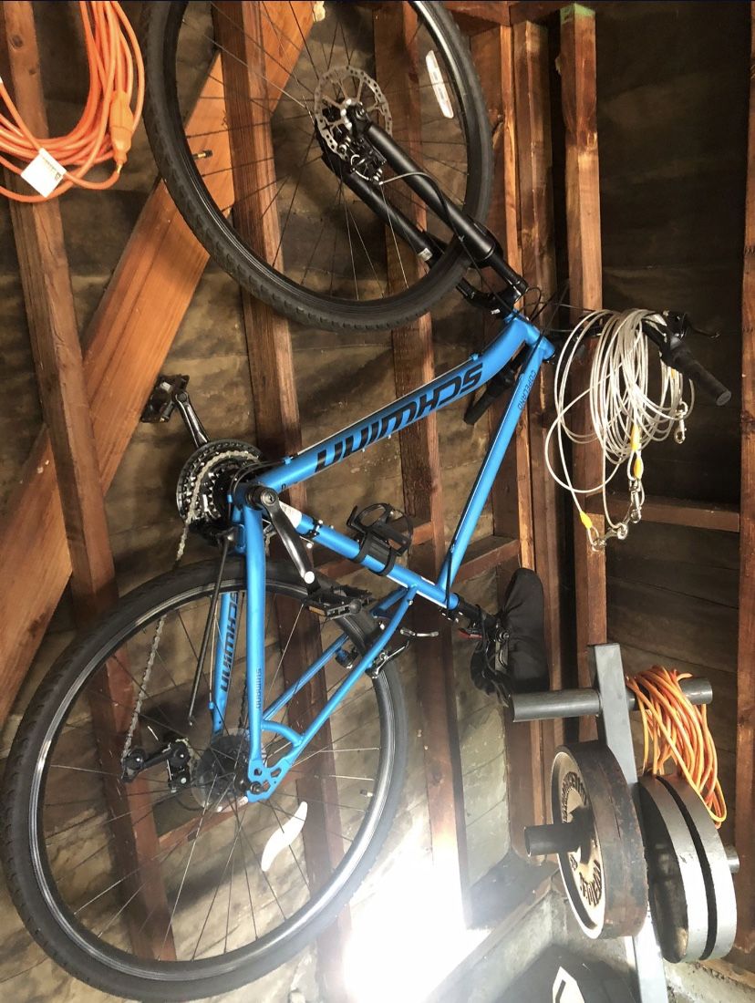 Schwinn blue mountain bike