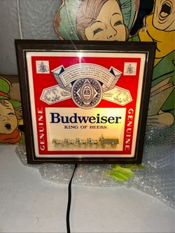 Vintage Budweiser Clydesdale lighted Sign
