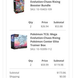 Pokemon Chaos Raising Pokémon Center Etb 