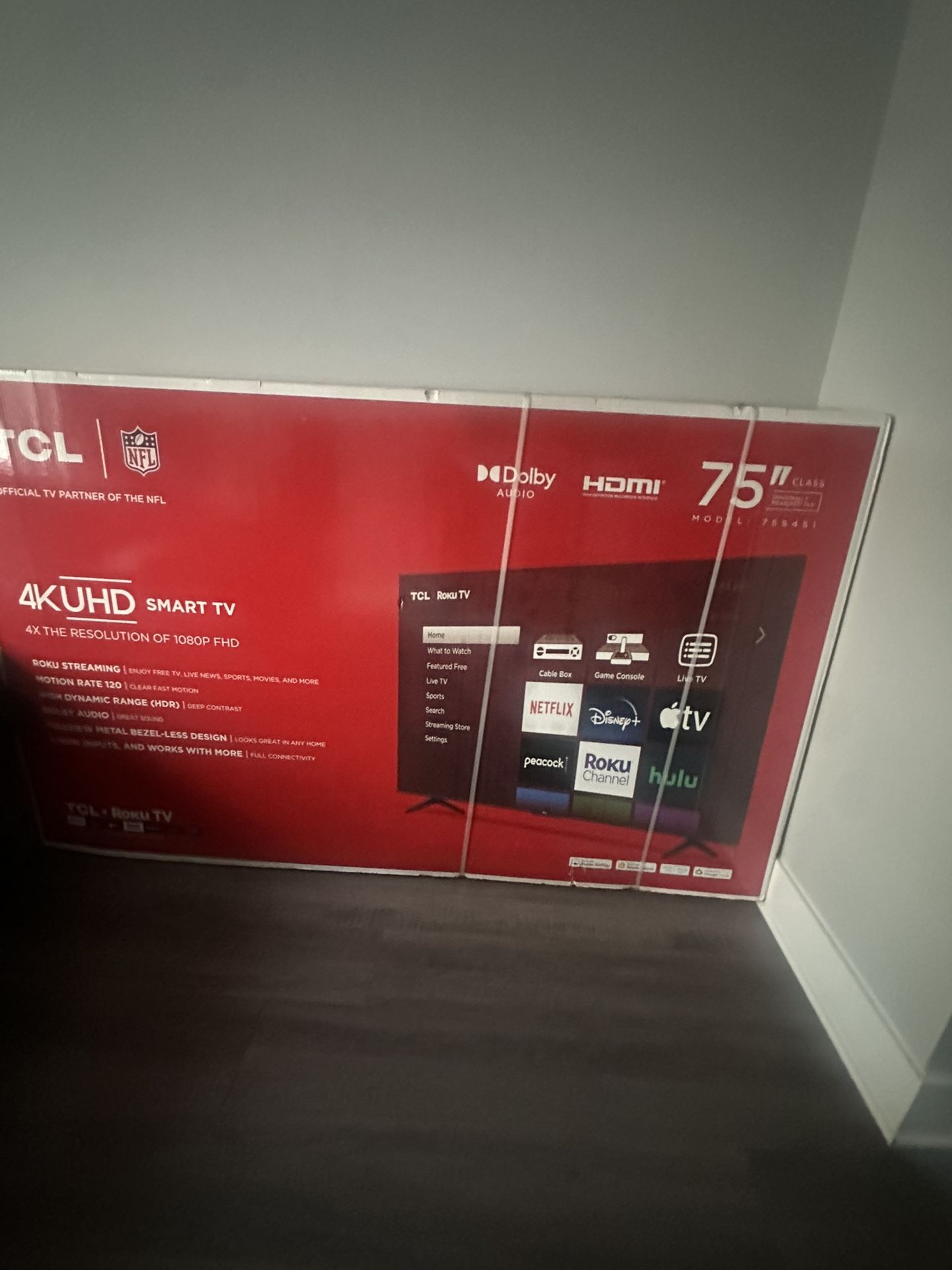 75’ TCL 4K SMART TV