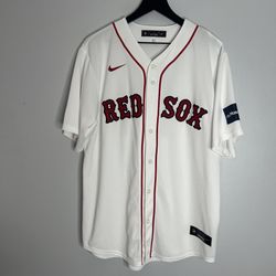 Boston Red Sox Rafael Devers Baseball Jersey Mens Large White Nike MLB