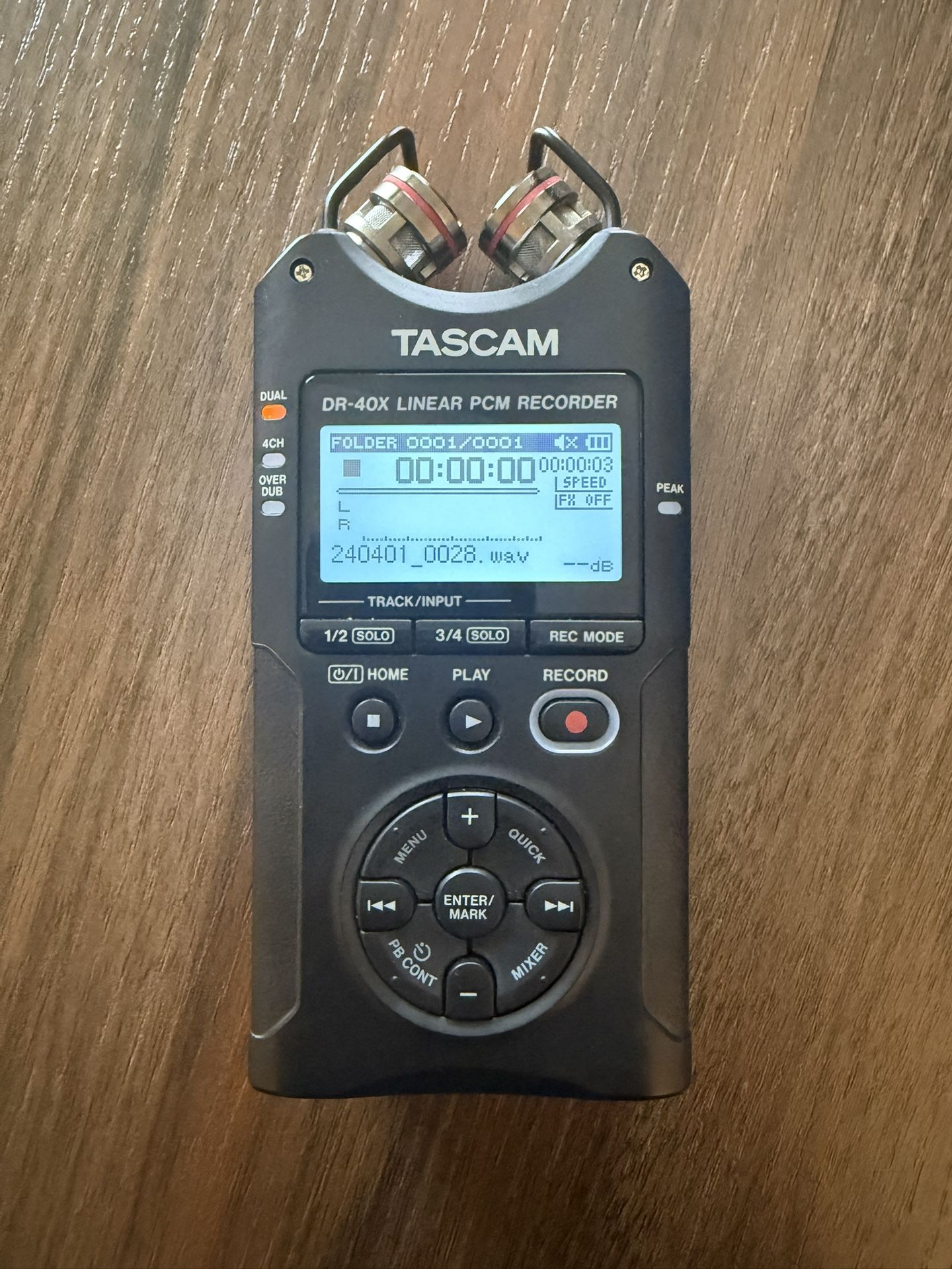 Tascam DR-40X Portable Digital Recorder