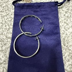 Tory Burch Silver Hoop Earrings