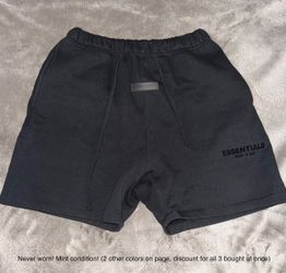 Fear of God Vintage Black Essentials Shorts Size Large