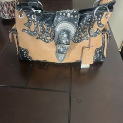  P&G Leather Purse, Brown & Tan Embezzlement  Buckle Strap