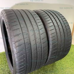 U235  285 30 20 99Y  Michelin Pilot Sport 4S  2 Used Tires 80% Life 