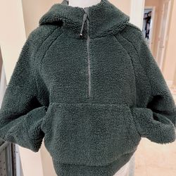 Lululemon Limited Edition Scuba Teddy Bear Hoodie - Black, Size 6