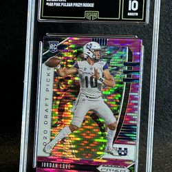 2020 Prizm Draft Picks 💥 Jordan Love 💥 Pink Pulsar Prizm Rookie GMA 10 💎 Mint - Green Bay Packers 🧀