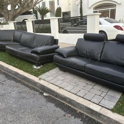 FREE Italian Leather Sectional 