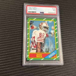 1986 Tops Jerry Rice Rookie—PSA 7
