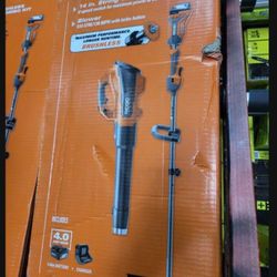 RIDGID CORDED STRING TRIMMER LEAF BLOWER COMBO KIT VOLT-2-TOOL