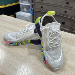 Adidas NMD R1 Boost Shoes Mens Size US 8.5/ EUR 42 White Multicolor Running Sneakers GX2930