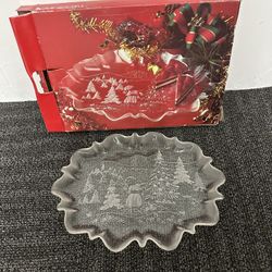 VTG Mikasa OUR CHRISTMAS TREE SA 819/349 OVAL CANAPE 17 1/4" - MADE IN GERMANY