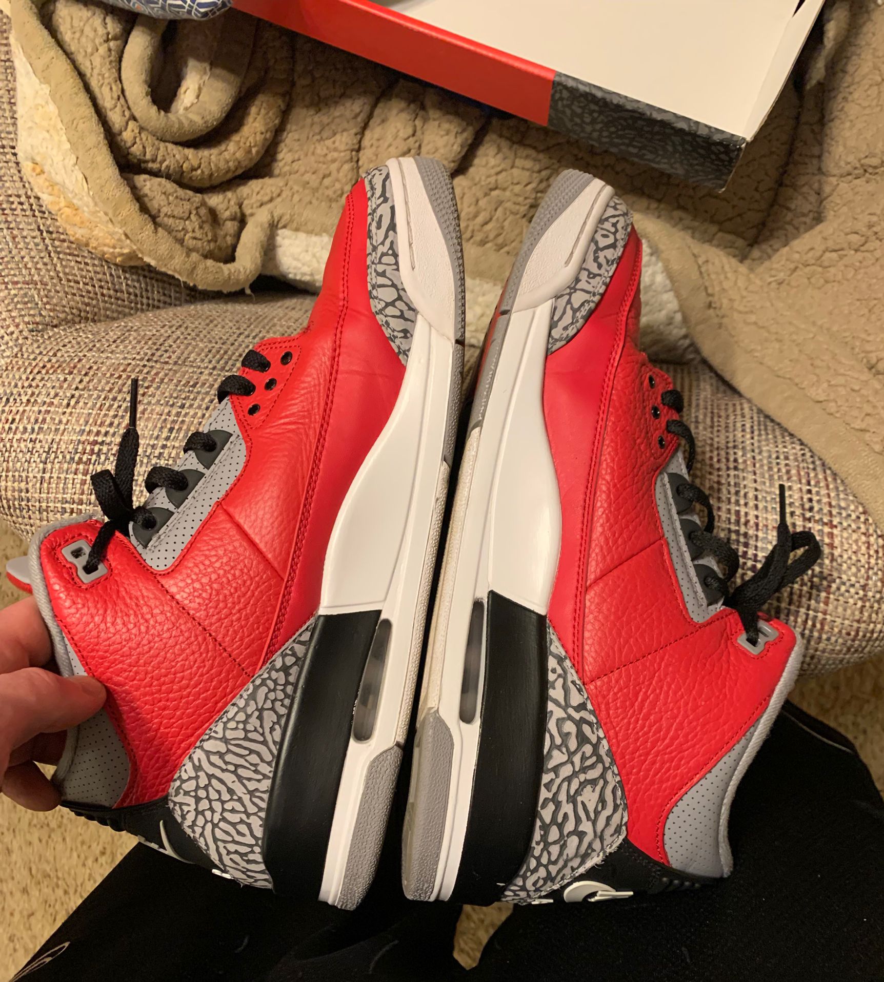 Air Jordan Retro 3 Unite Red Cement Size 13