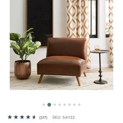 Midcentury Armless Living Room Chair