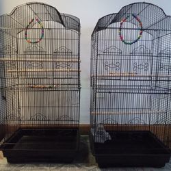36" Large Metal Birdcages (W/ Toys)