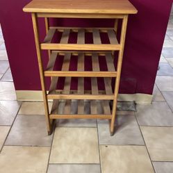 Wooden 5 Shelf Storage Unit 32x20x15