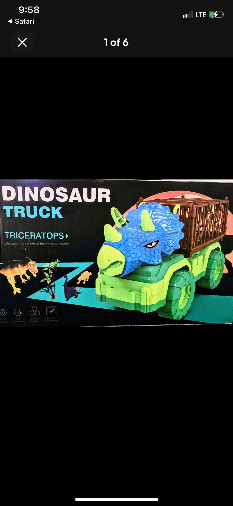 New Boxed Dinosaur Truck Triceratops