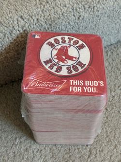 125 beer coasters sealed Budweiser Boston Red Sox