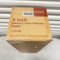 Full Mattress Topper Full, 4 Inch Gel Memory Foam Mattress Topper & Bamboo Charcoal Foam Topper High Density Foam Double Bed Topper with Cover (54x74 