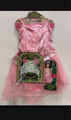 Wicked Glinda Girls Costume Dress with Tiara