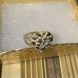10k Nugget Ring Heart 