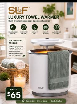 NEW SLF Luxury Towel Warmer – Spa Quality Heater -Perfect for Mother's day gift