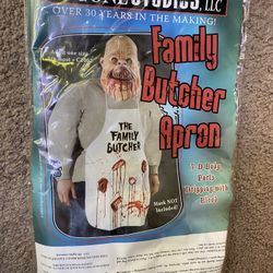 Family Butcher Apron, Halloween Costume Prop, Chop Shop, Bloody
