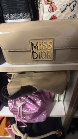 Miss Dior Patent Leather Clutch Bag