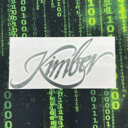 Kimber Logo Sticker Carbon Fiber Look 6”