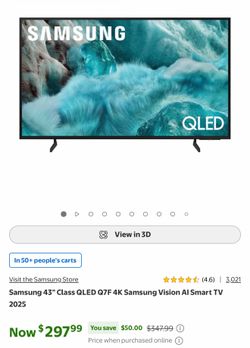 NEW Samsung 43" Class QLED Q7F 4K Samsung Vision AI Smart TV