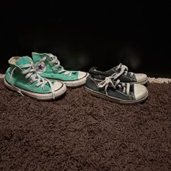 Teal Converse Kids Size 11