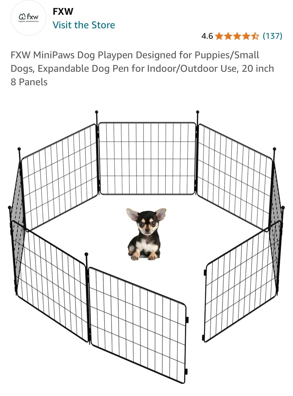 New! 8 Panel Animal Play Pen